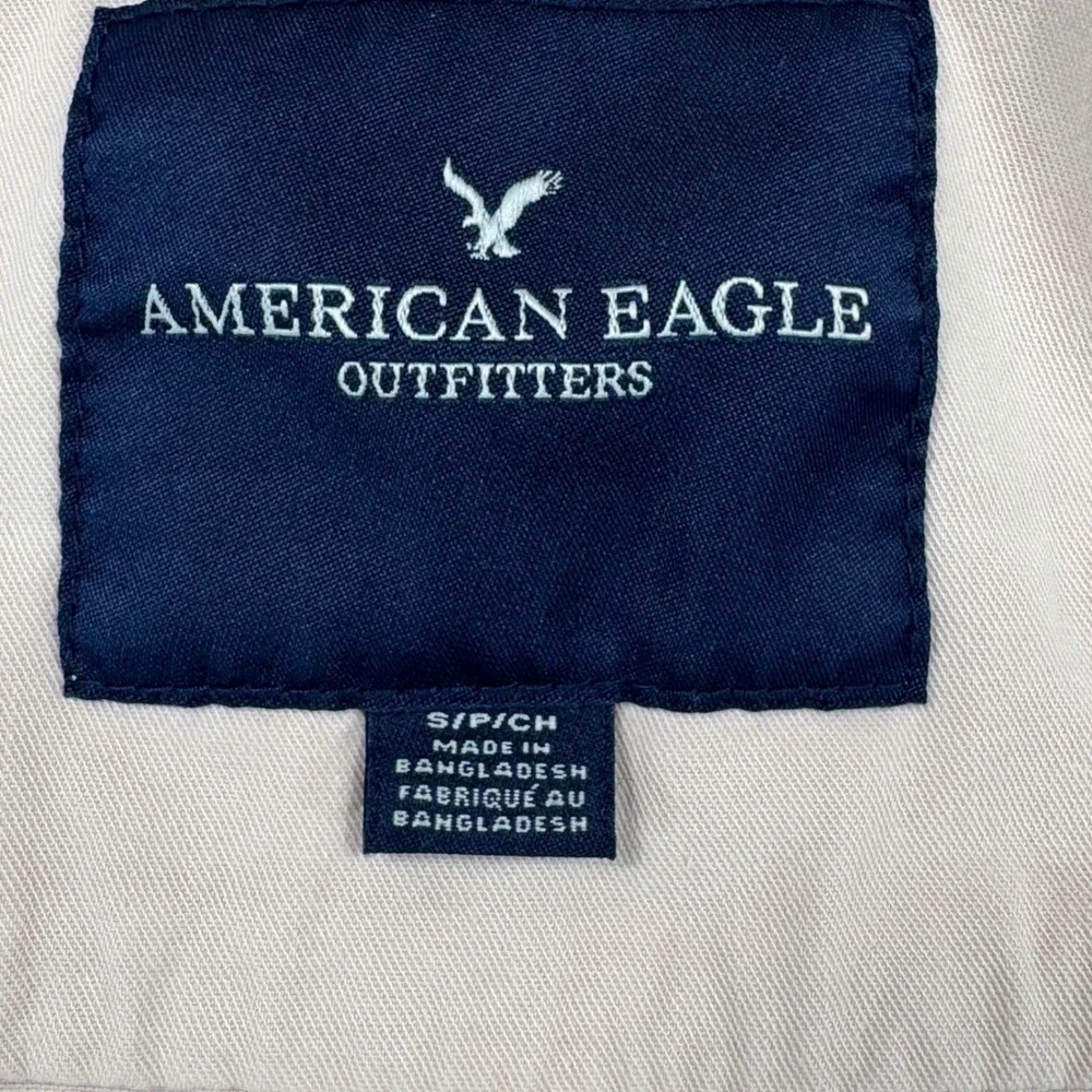 American Eagle Women's Utility Jacket S‎ Pink Cargo Military Hooded Coat
